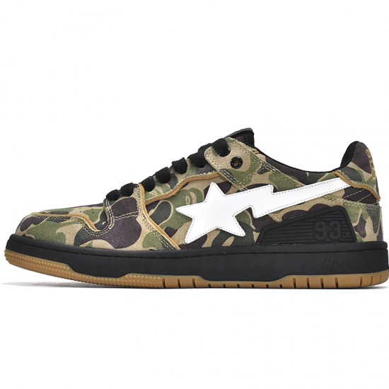 Bape Sk8 Sta Low Green Camo Women Men Casual Shoes