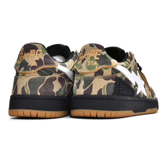 Bape Sk8 Sta Low Green Camo Women Men Casual Shoes