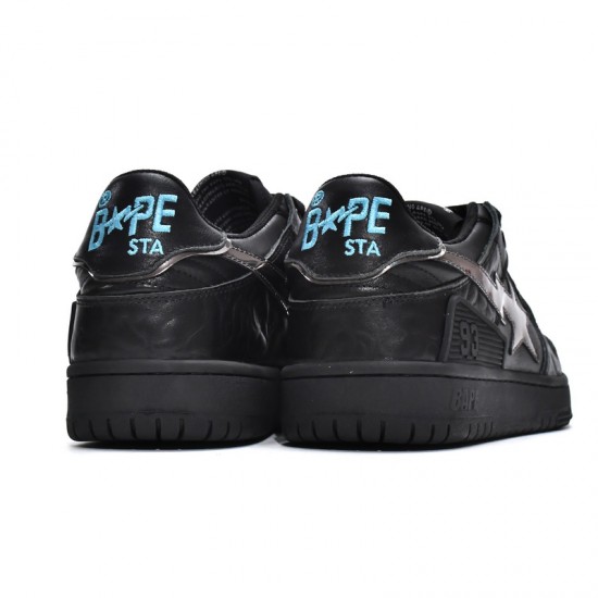 Bape Sk8 Sta Low Silver Black Women Men Casual Shoes