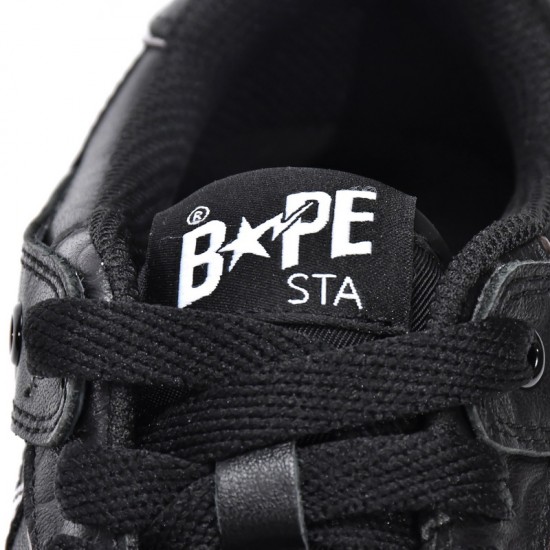 Bape Sk8 Sta Low Silver Black Women Men Casual Shoes