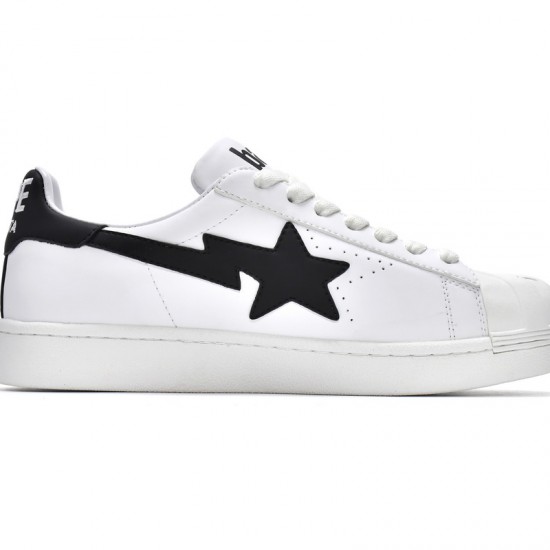 Bape Sk8 Sta Low White Black Women Men Casual Shoes