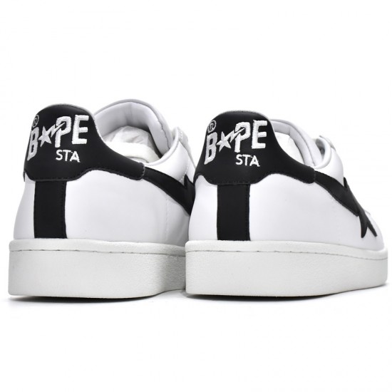 Bape Sk8 Sta Low White Black Women Men Casual Shoes