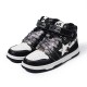 Bape Sta Sk8 High Black White Women Men Casual Shoes