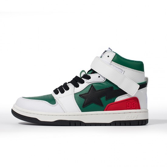 Bape Sta Sk8 High Green Red Black White Women Men Casual Shoes