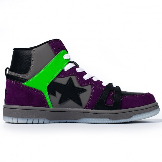 Bape Sta Sk8 High Purple Green Black Grey Women Men Casual Shoes