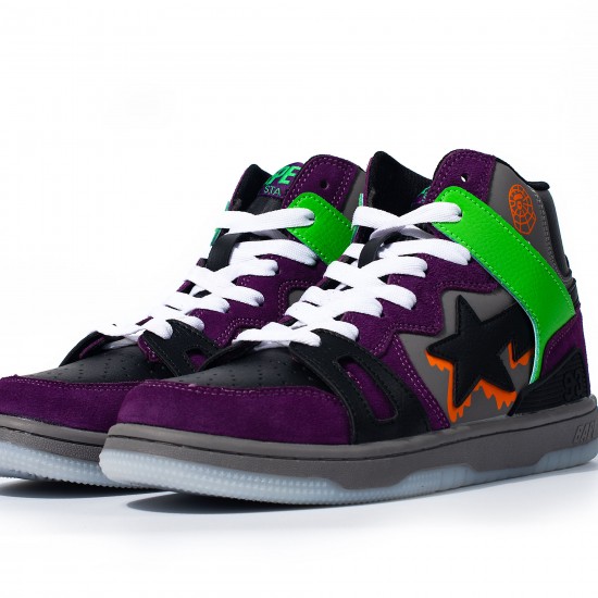 Bape Sta Sk8 High Purple Green Black Grey Women Men Casual Shoes