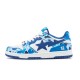 Bape Sta Sk8 Low Blue White Deep Blue Women Men Casual Shoes