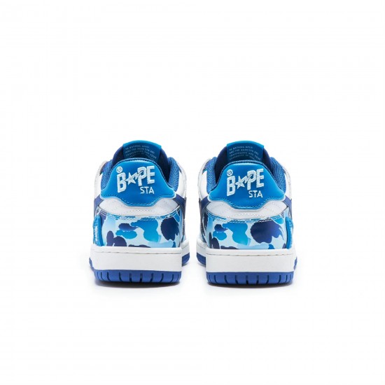 Bape Sta Sk8 Low Blue White Deep Blue Women Men Casual Shoes