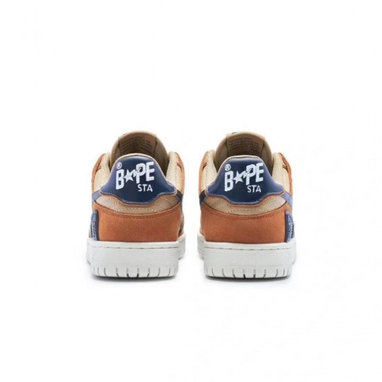 Bape Sta Sk8 Low Brown Blue Women Men Casual Shoes