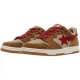 Bape Sta Sk8 Low Brown Red Women Men Casual Shoes