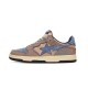 Bape Sta Sk8 Low Ltblue Brown Beige Women Men Casual Shoes