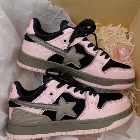 Bape Sta Sk8 Low Ltpink Black Grey Women Men Casual Shoes