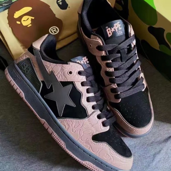 Bape Sta Sk8 Low Ltpink Black Grey Women Men Casual Shoes