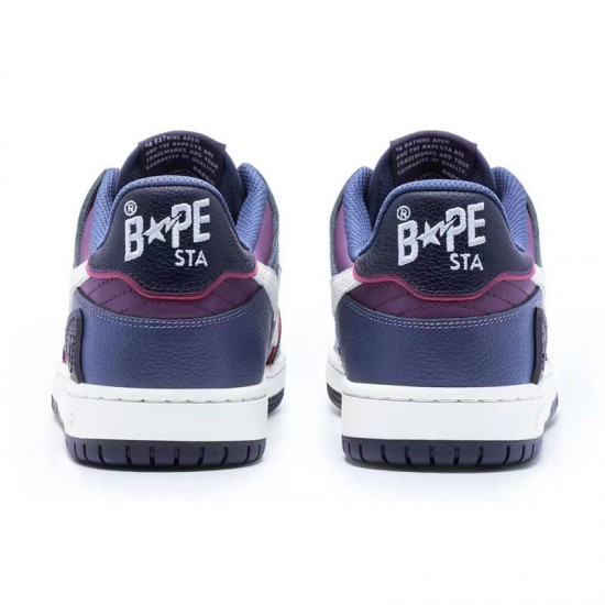 Bape Sta Sk8 Low Peach Purple White Deep Blue Women Men Casual Shoes