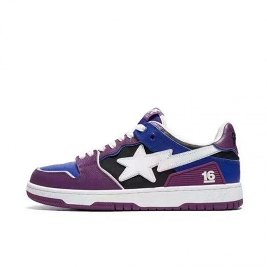 Bape Sta Sk8 Low Purple Blue White Women Men Casual Shoes