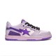 Bape Sta Sk8 Low Purple White Black Women Men Casual Shoes