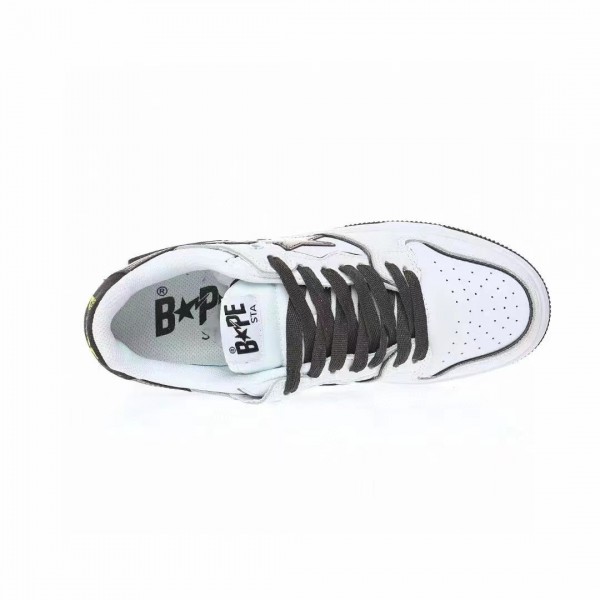 Bape Sta Sk8 Low White Black Women Men Casual Shoes