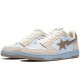 Bape Sta Sk8 Low White Brown Khaki Women Men Casual Shoes