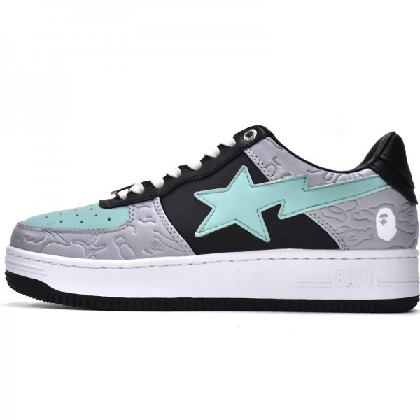 Bathing Ape Bape Sta Low Grey Black Women Men Casual Shoes