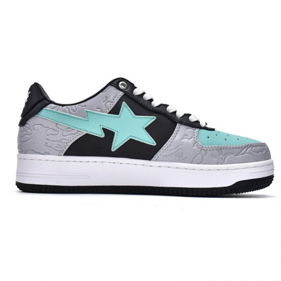 Bathing Ape Bape Sta Low Grey Black Women Men Casual Shoes