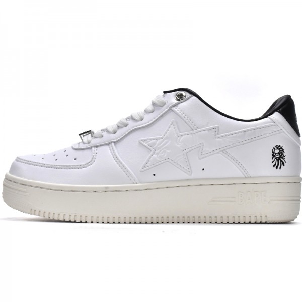 Bathing Ape Bape Sta Low White Black Women Men Casual Shoes