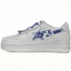 Bathing Ape Bape Sta Low White Blue Camouflage Women Men Casual Shoes