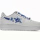 Bathing Ape Bape Sta Low White Blue Camouflage Women Men Casual Shoes