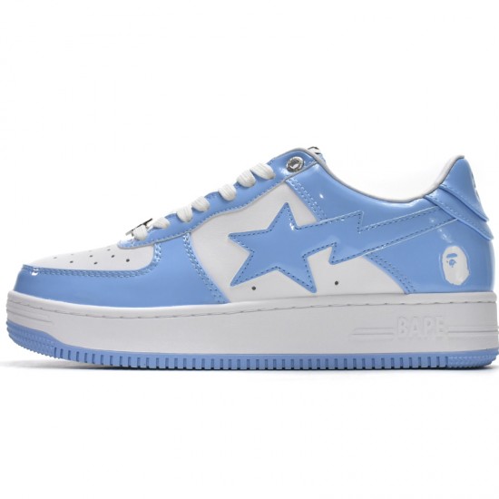 Bathing Ape Bape Sta Low White Blue Women Men Casual Shoes