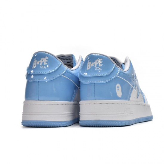 Bathing Ape Bape Sta Low White Blue Women Men Casual Shoes