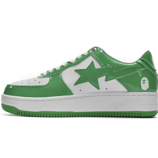 Bathing Ape Bape Sta Low White Green Women Men Casual Shoes