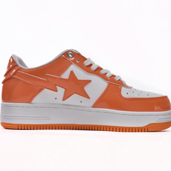 Bathing Ape Bape Sta Low White Orange Women Men Casual Shoes