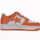 Bathing Ape Bape Sta Low White Orange Women Men Casual Shoes