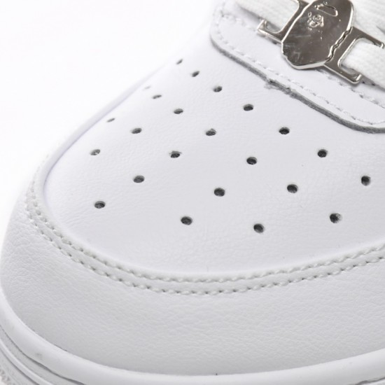 Bathing Ape Bape Sta Low White Women Men Casual Shoes