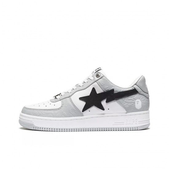 A Bathing Ape Bapesta Low Grey Black 1H70-191-002