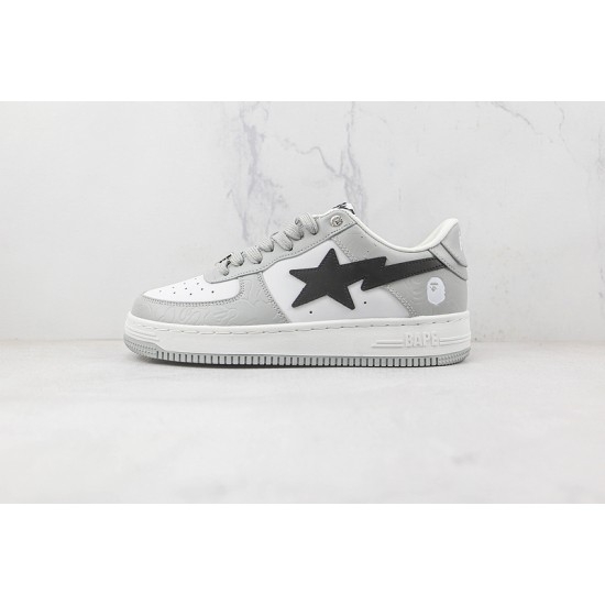 A Bathing Ape Bapesta Low Grey Black 1H70-191-002