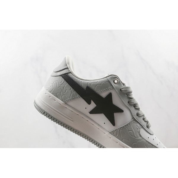 A Bathing Ape Bapesta Low Grey Black 1H70-191-002