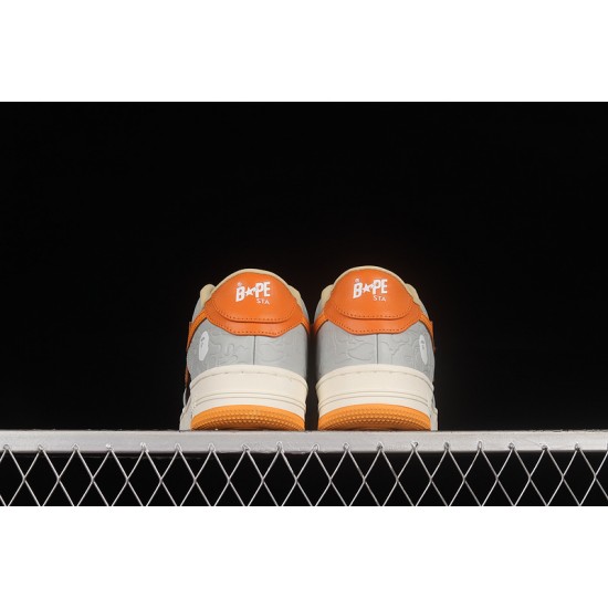 Bapesta LOW BROWNLIGHT GREYWHITE-ORANGE 1H70-191-002