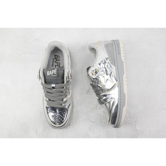 Bapesta LOW SHOES SILVER