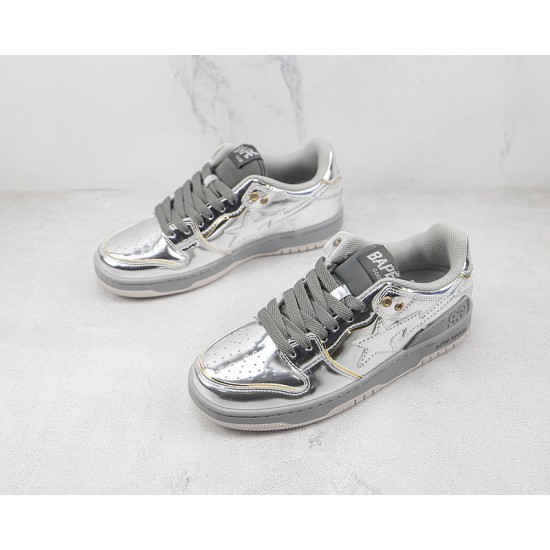 Bapesta LOW SHOES SILVER