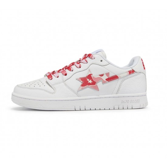 Bapesta LOW SHOES White Red