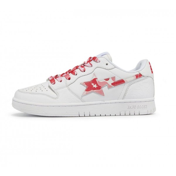 Bapesta LOW SHOES White Red