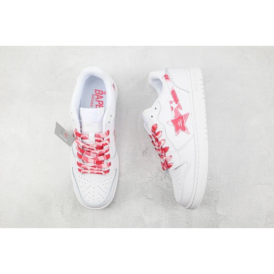 Bapesta LOW SHOES White Red