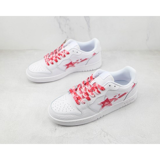 Bapesta LOW SHOES White Red