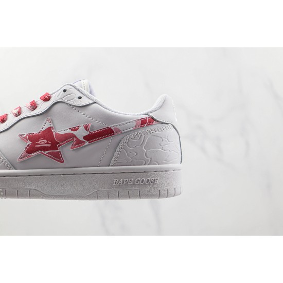 Bapesta LOW SHOES White Red