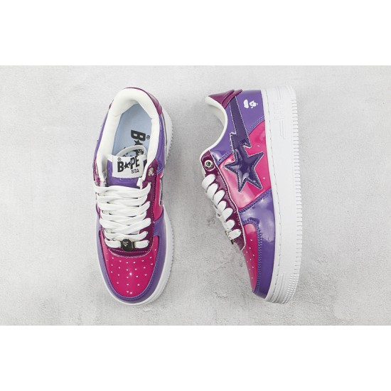 Bapesta LOW SNEAKER COMBO PURPLERED 1H20-191-046