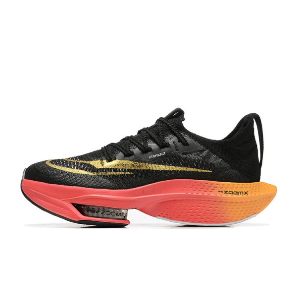 Nike Air Zoom Alphafly Next 2 Mens Black Gold Sports Shoes