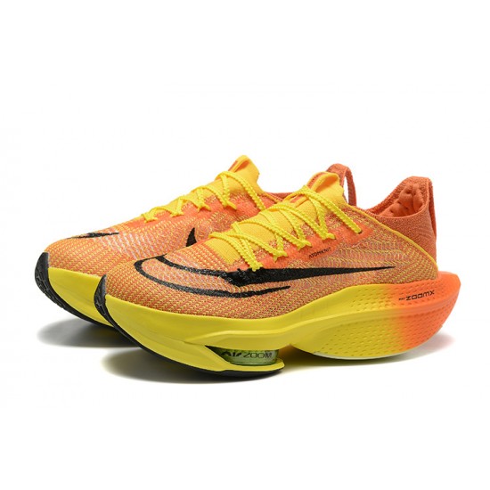 Nike Air Zoom Alphafly Next 2 Mens Orange and Yellow Sports Shoes