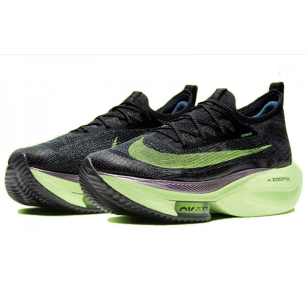 Women/Men Nike Air Zoom Alphafly Next 2 Black and Green Sports Shoes