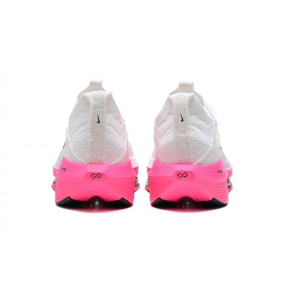 Women/Men Nike Air Zoom Alphafly Next 2 White Pink Sports Shoes