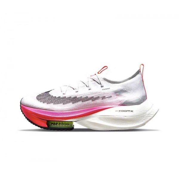 Women/Men Nike Air Zoom Alphafly Next 2 White and Pink Sports Shoes